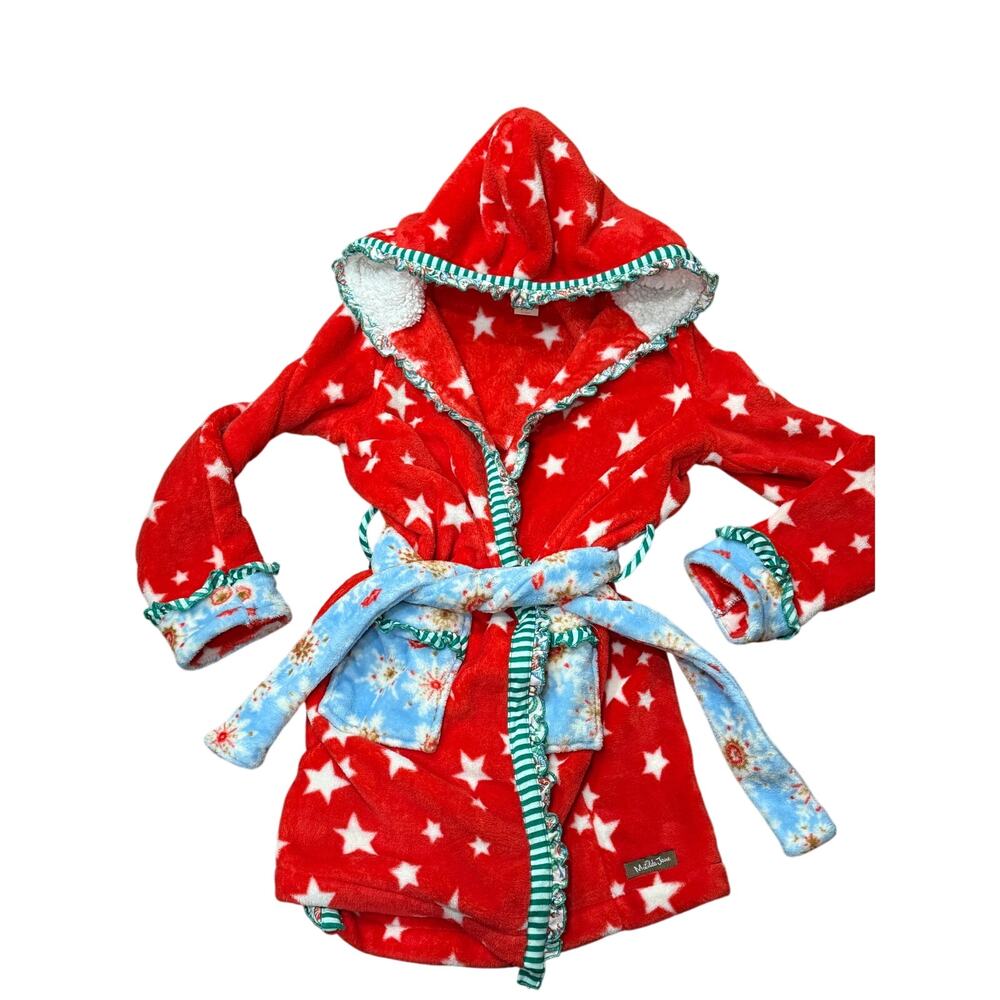 Matilda Jane ' Evening In Christmas ' Hooded Robe Size 8–10 Holiday 2017 GUC